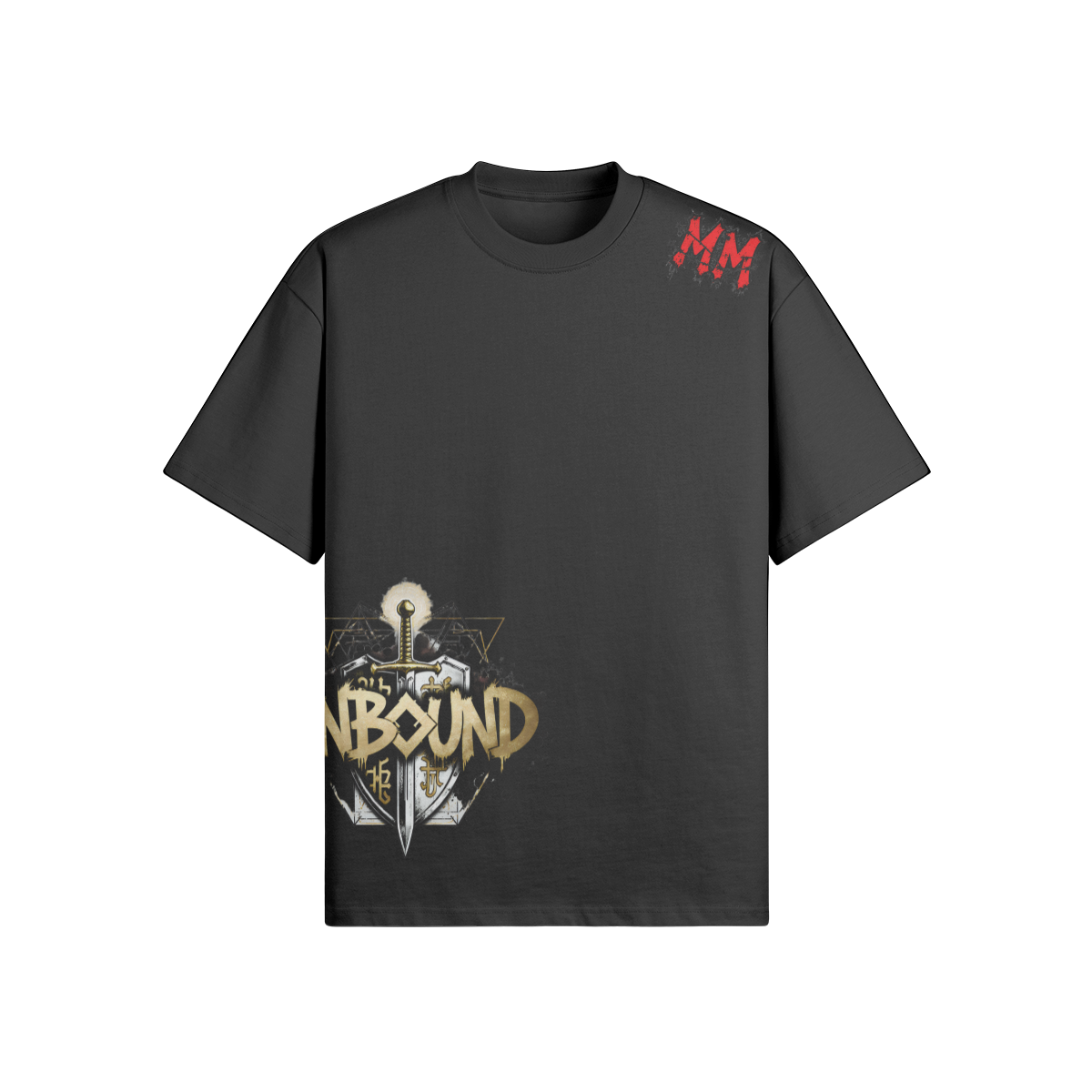 Misfit Mindset Unshaken Tee - Gothic metalcore design on black t-shirt