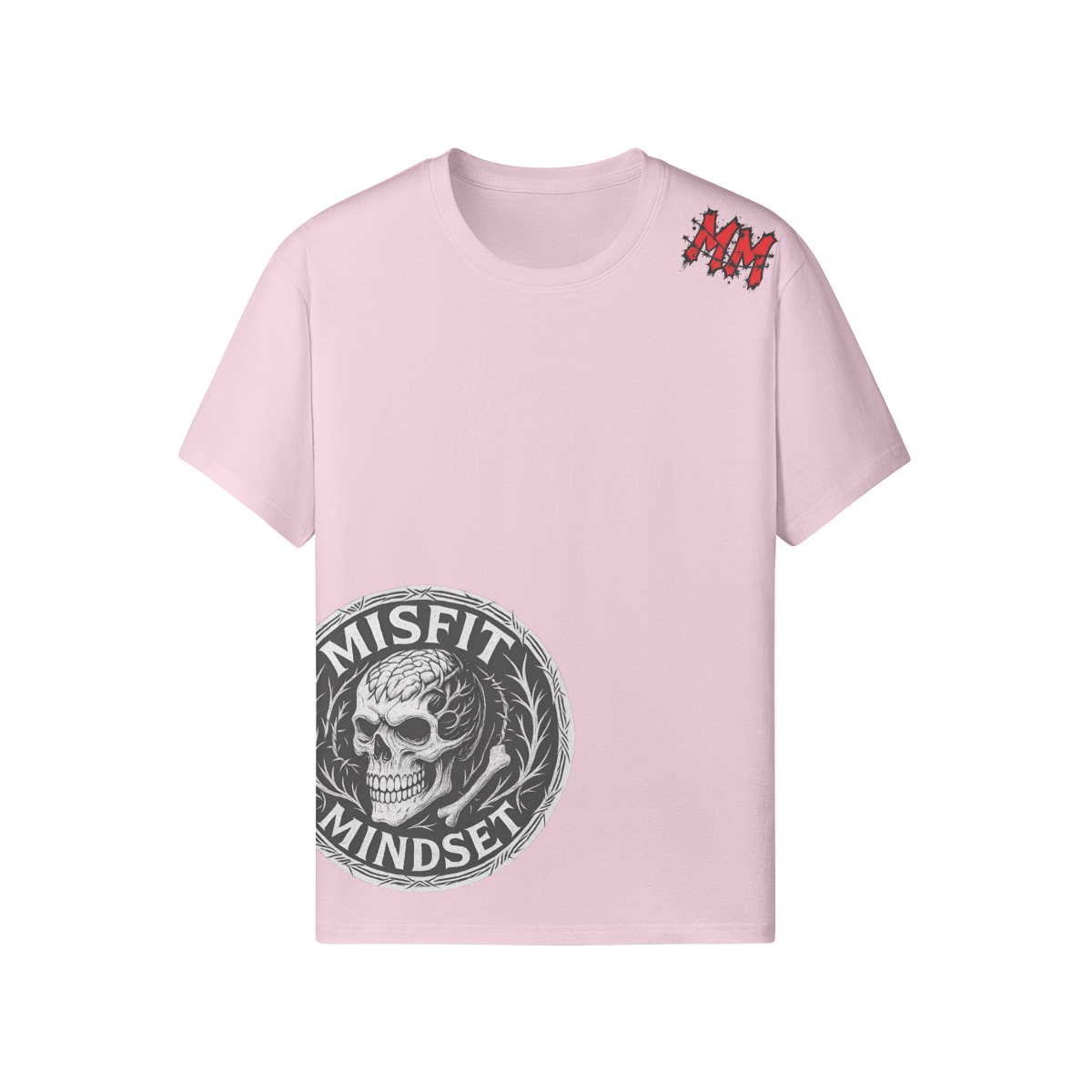 Misfit Mindset The Fallen Tee - Gothic dark angel design on black t-shirt