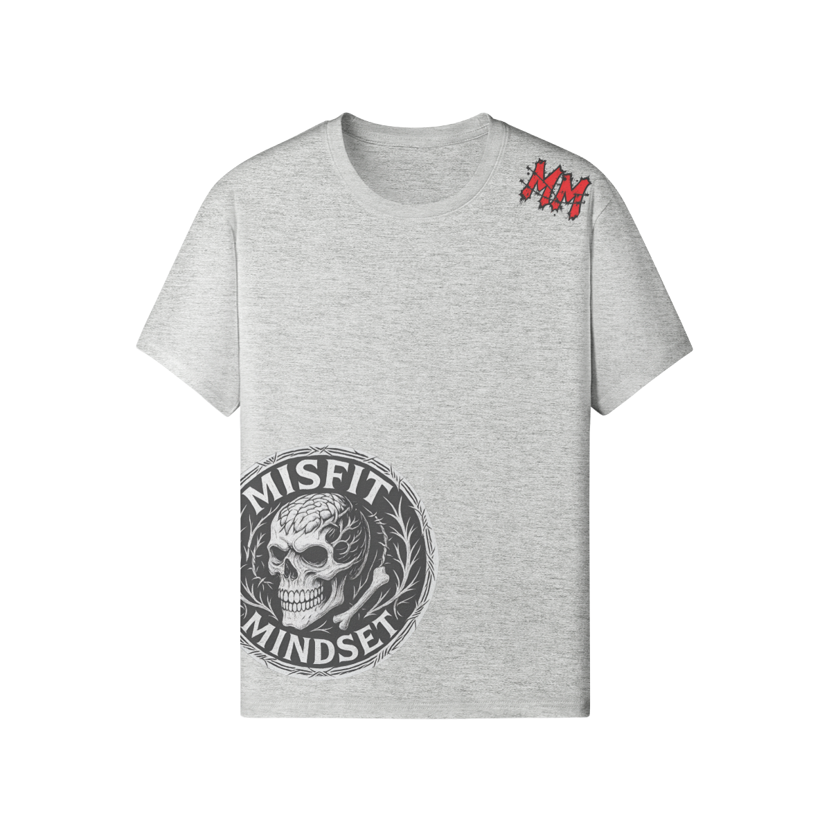 Misfit Mindset Cathedral Tee - Dark angel kneeling in gothic cathedral on black t-shirt