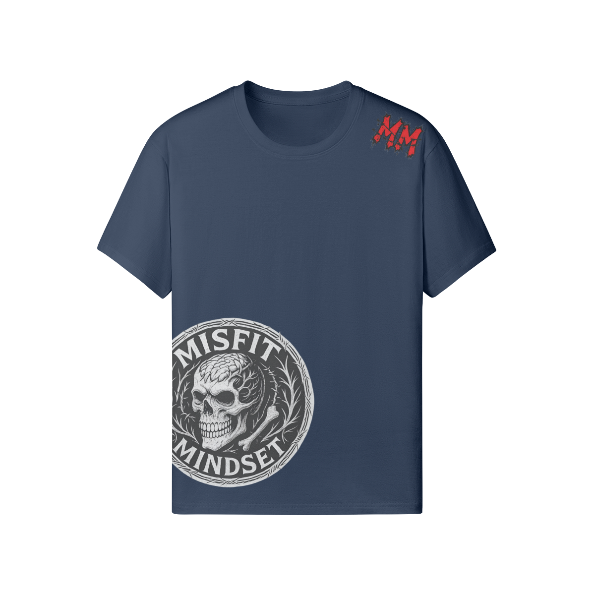 Misfit Mindset Cathedral Tee - Dark angel kneeling in gothic cathedral on black t-shirt