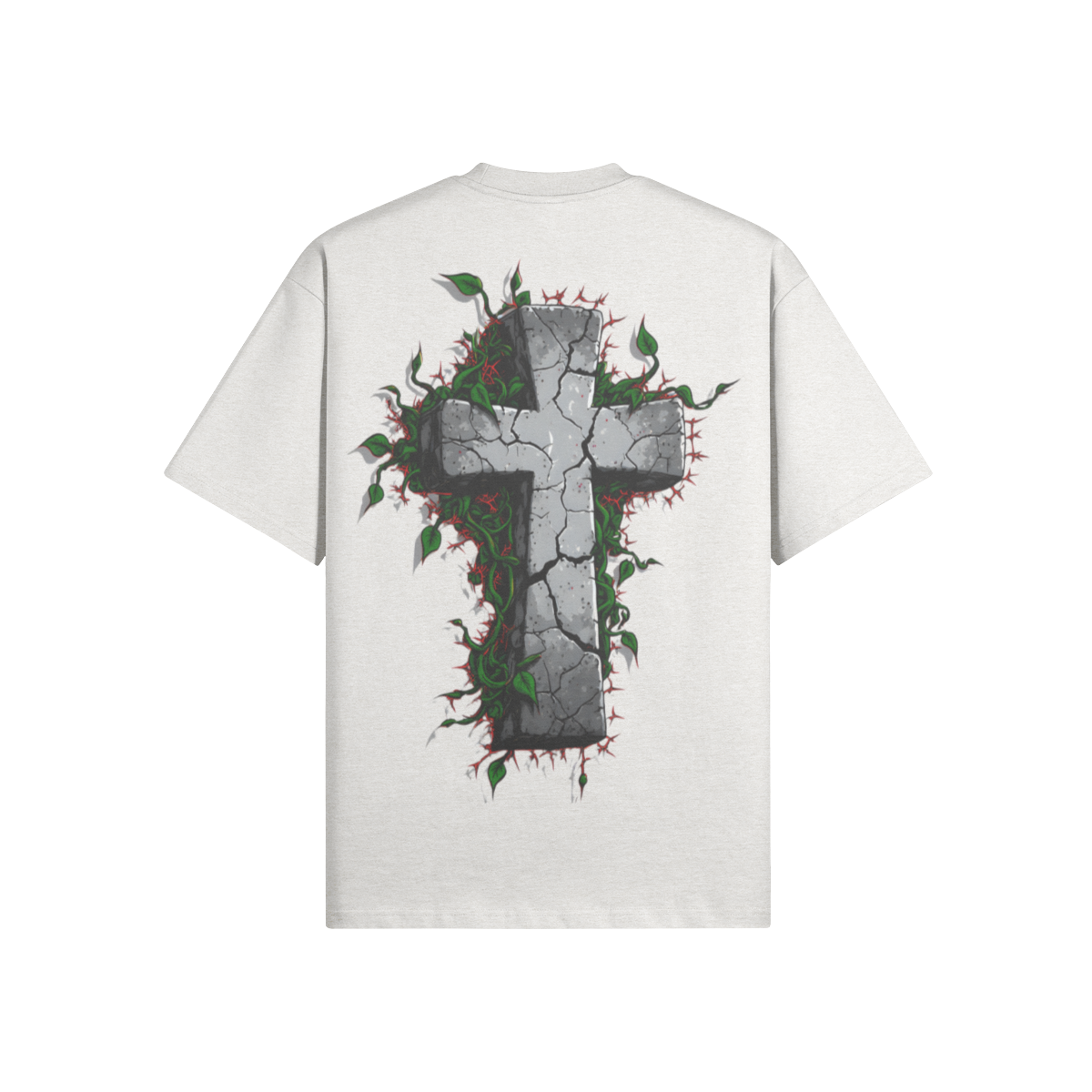 Misfit Mindset Broken Cross Tee - Gothic broken cross design on black t-shirt