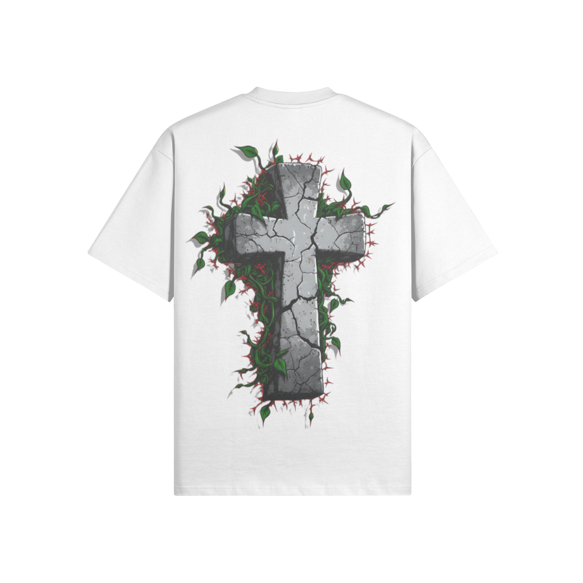 Misfit Mindset Broken Cross Tee - Gothic broken cross design on black t-shirt