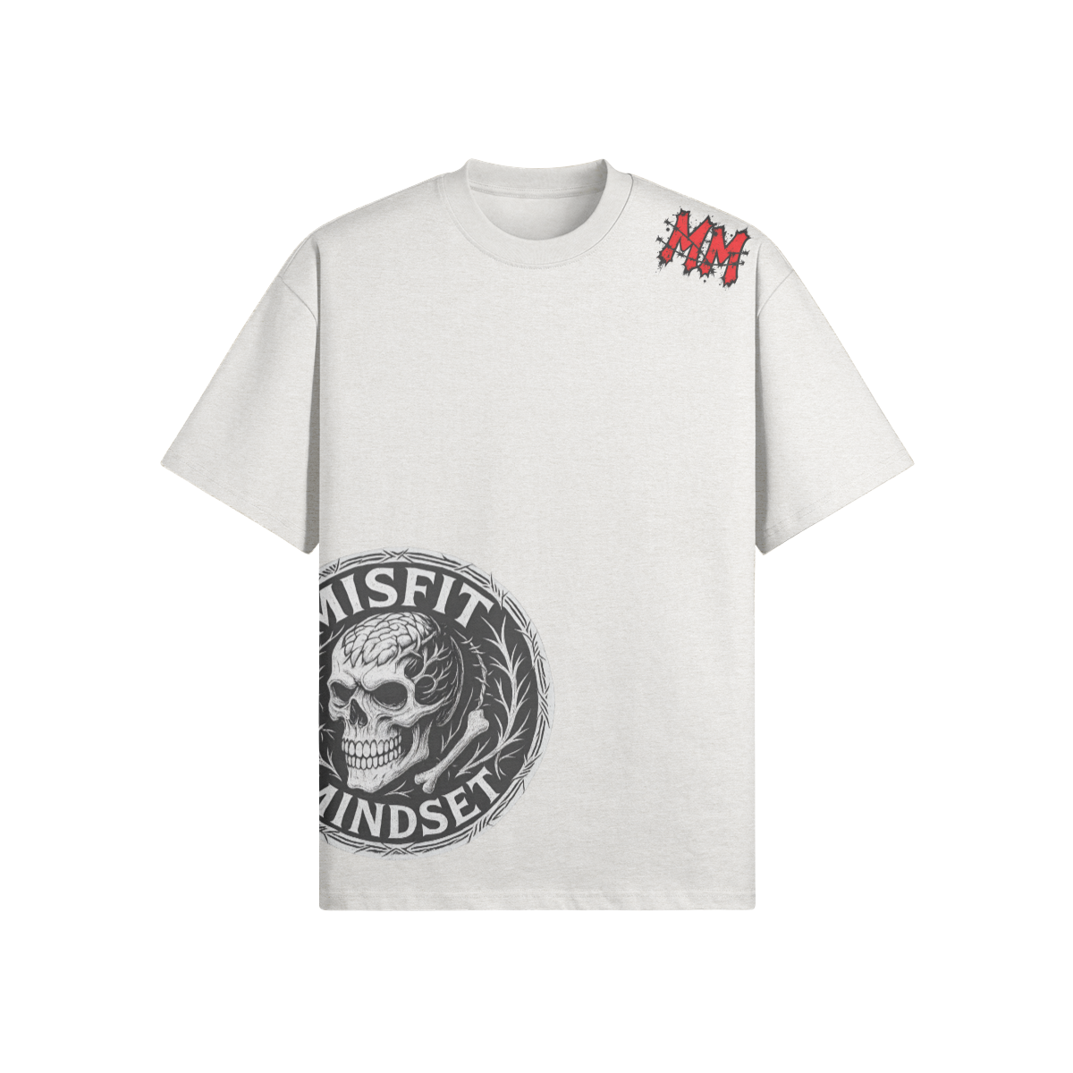 Misfit Mindset Broken Cross Tee - Gothic broken cross design on black t-shirt