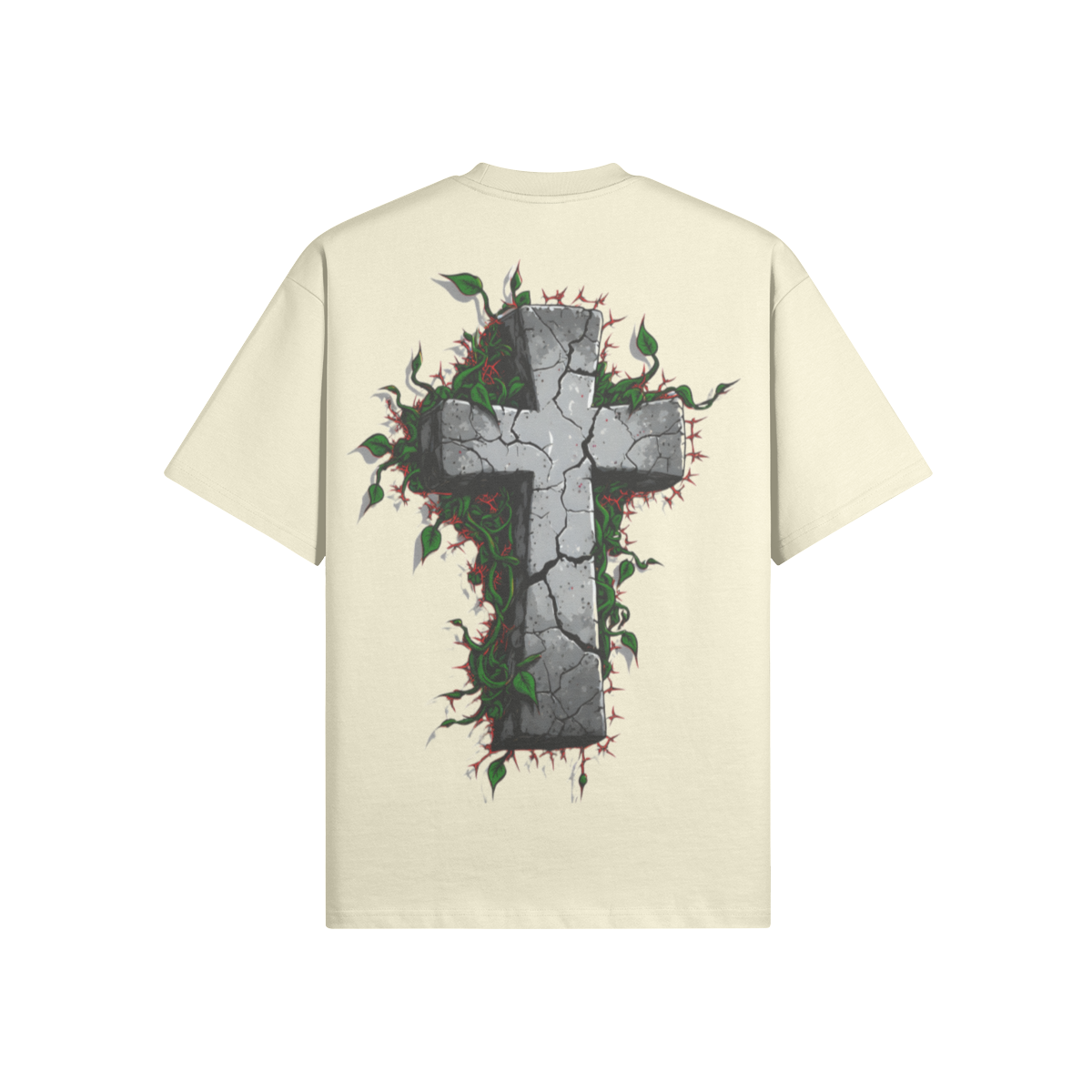 Misfit Mindset Broken Cross Tee - Gothic broken cross design on black t-shirt