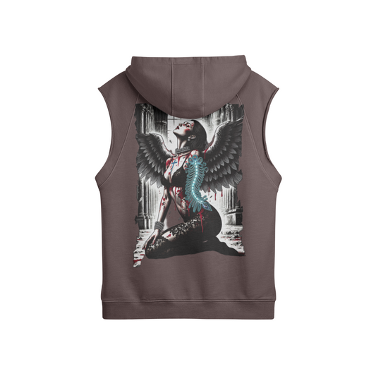 Misfit Mindset Cathedral Sleeveless Hoodie - Gothic cathedral arch design