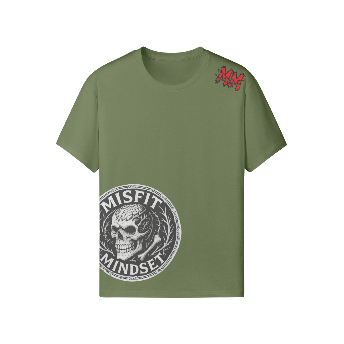 Misfit Mindset Outsider Tee - Gothic outsider design on black t-shirt