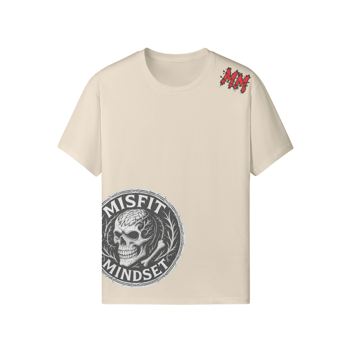 Misfit Mindset Outsider Tee - Gothic outsider design on black t-shirt