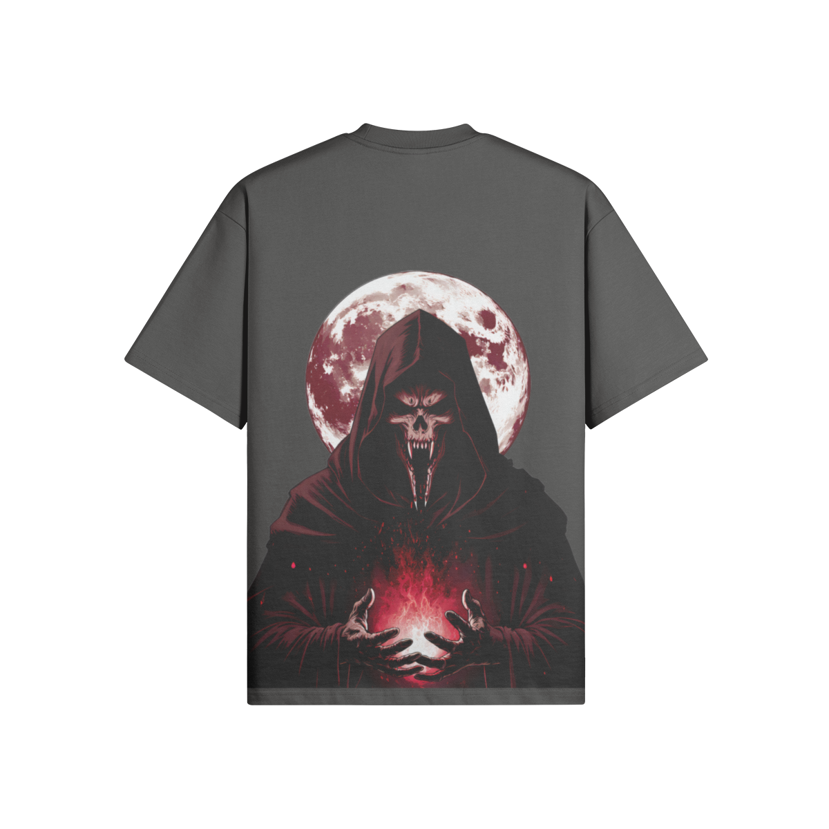 Misfit Mindset Oracle Blood Moon Tee - Deathcore blood moon design on black t-shirt