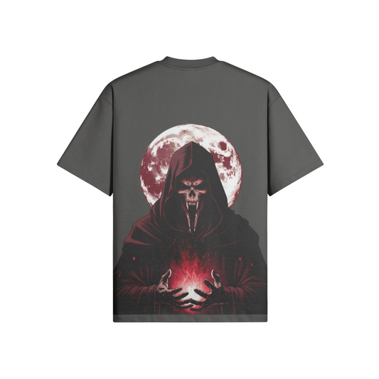 Misfit Mindset Oracle Blood Moon Tee - Deathcore blood moon design on black t-shirt