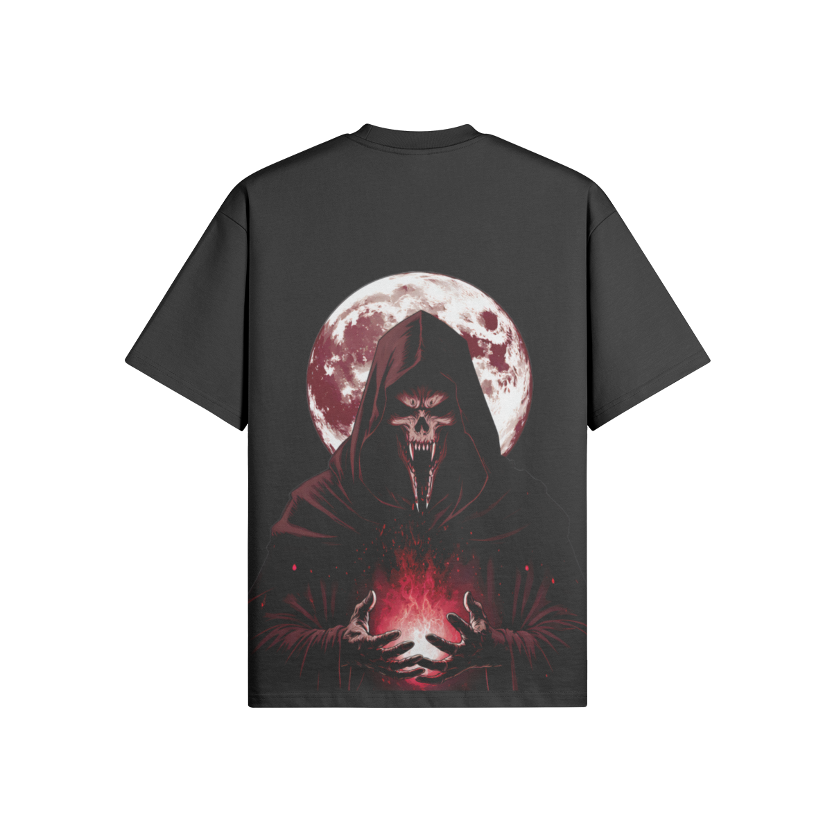 Misfit Mindset Oracle Blood Moon Tee - Deathcore blood moon design on black t-shirt