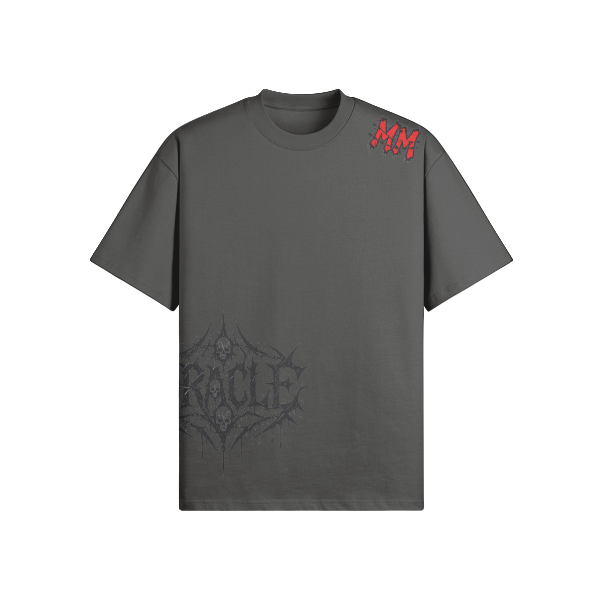 Misfit Mindset Written in Blood Tee - Gothic metalcore design on black t-shirt