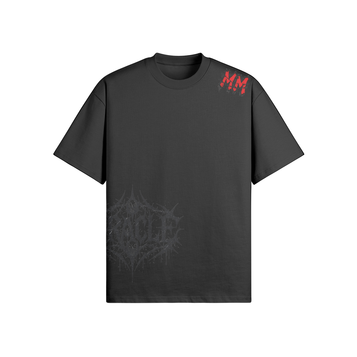 Misfit Mindset Written in Blood Tee - Gothic metalcore design on black t-shirt