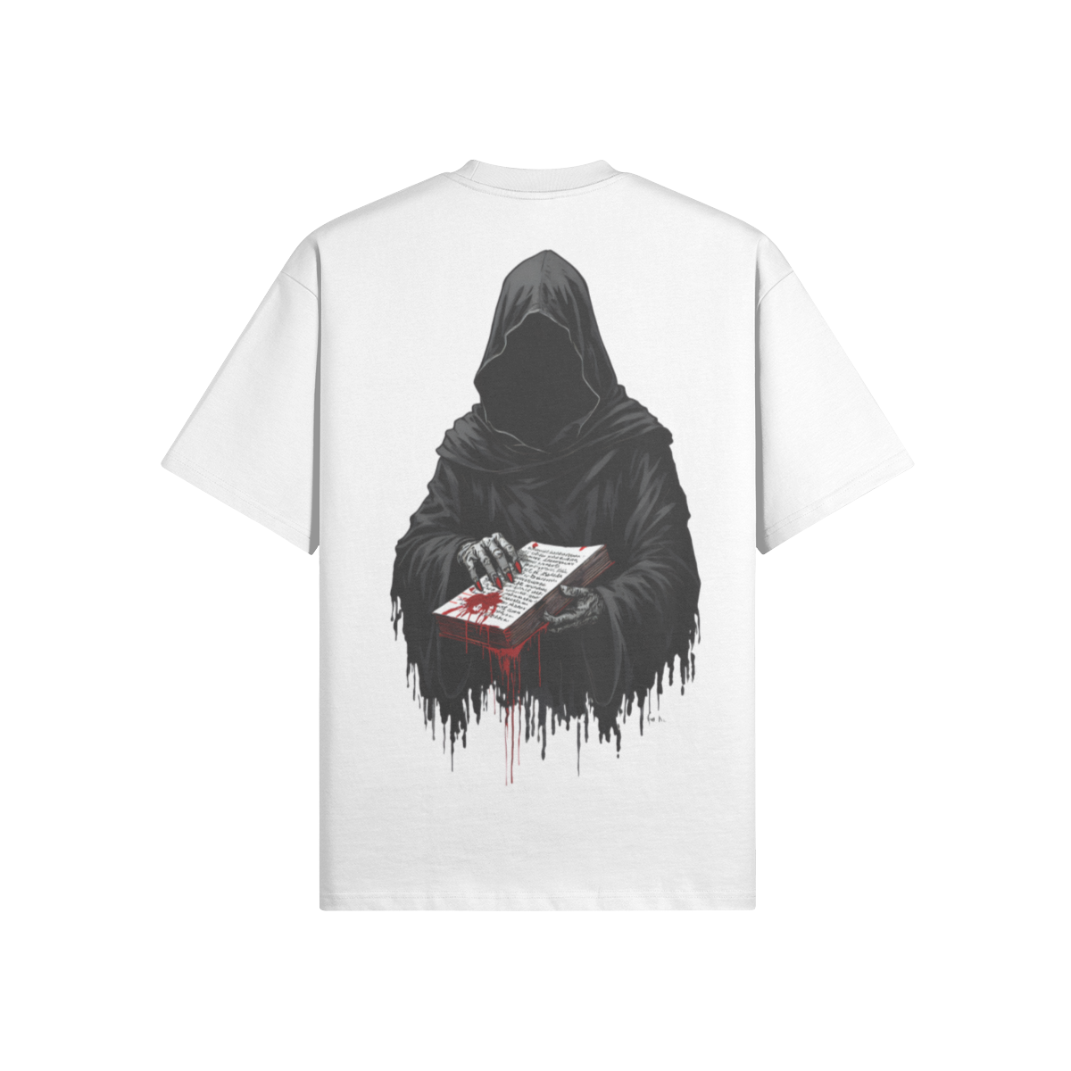 Misfit Mindset Written in Blood Tee - Gothic metalcore design on black t-shirt