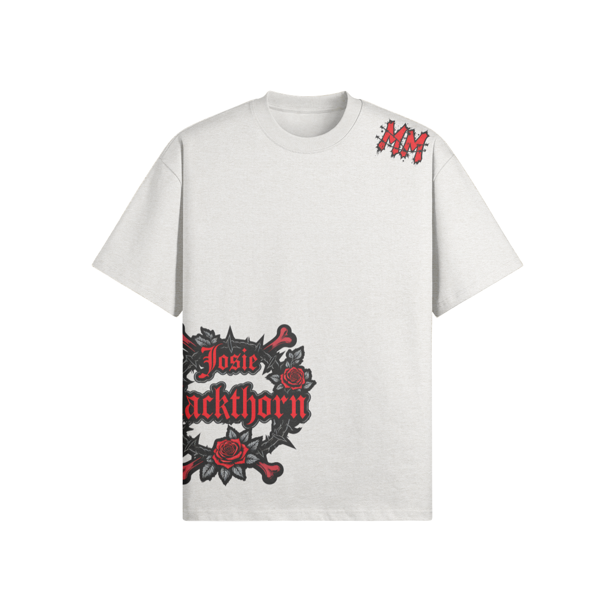 Misfit Mindset Paper Doll Tee - Gothic paper doll design on black t-shirt
