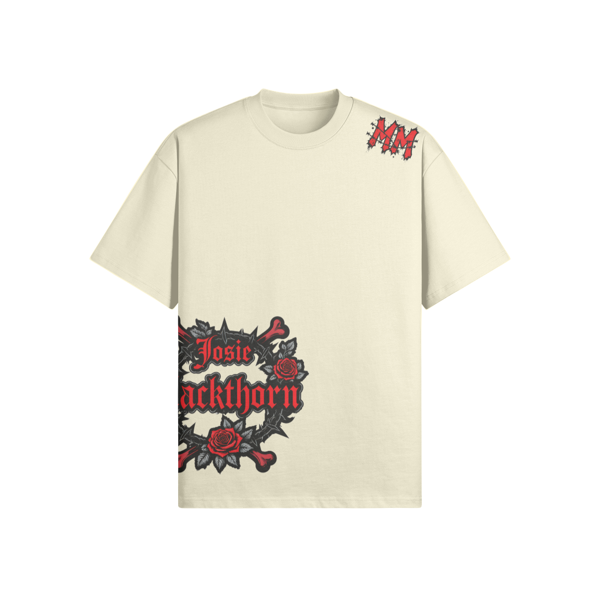 Misfit Mindset Paper Doll Tee - Gothic paper doll design on black t-shirt