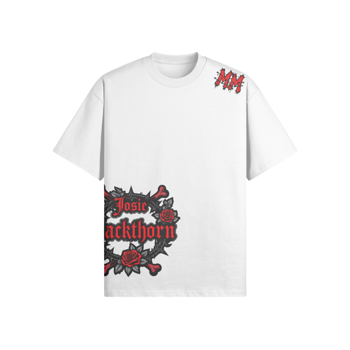 Misfit Mindset Paper Doll Tee - Gothic paper doll design on black t-shirt