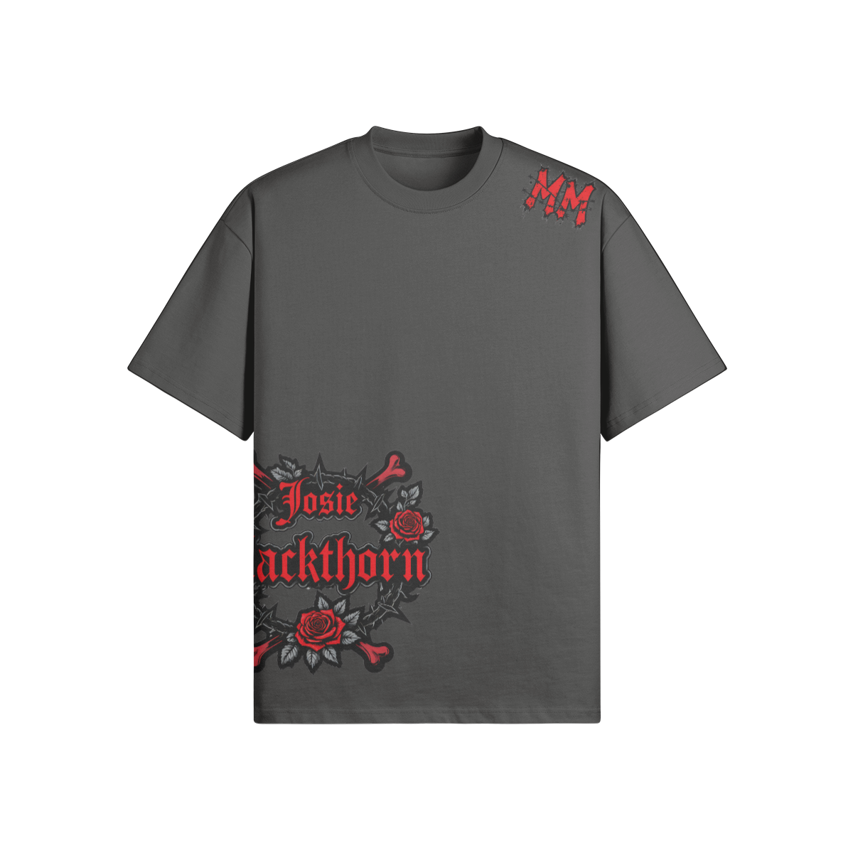 Misfit Mindset Paper Doll Tee - Gothic paper doll design on black t-shirt