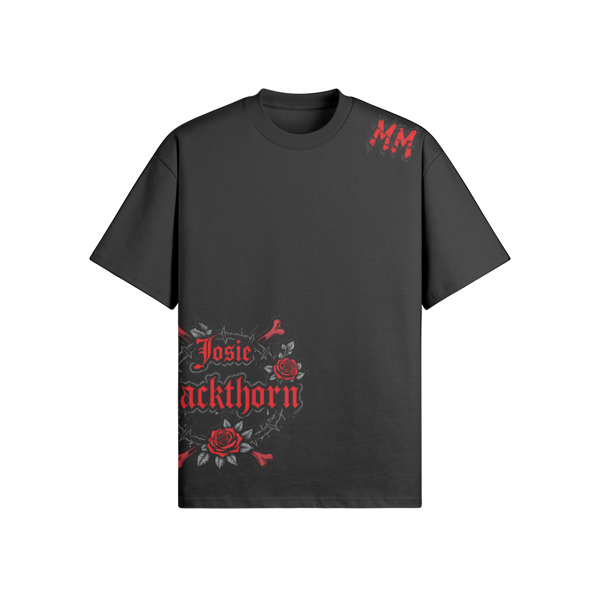Misfit Mindset Paper Doll Tee - Gothic paper doll design on black t-shirt