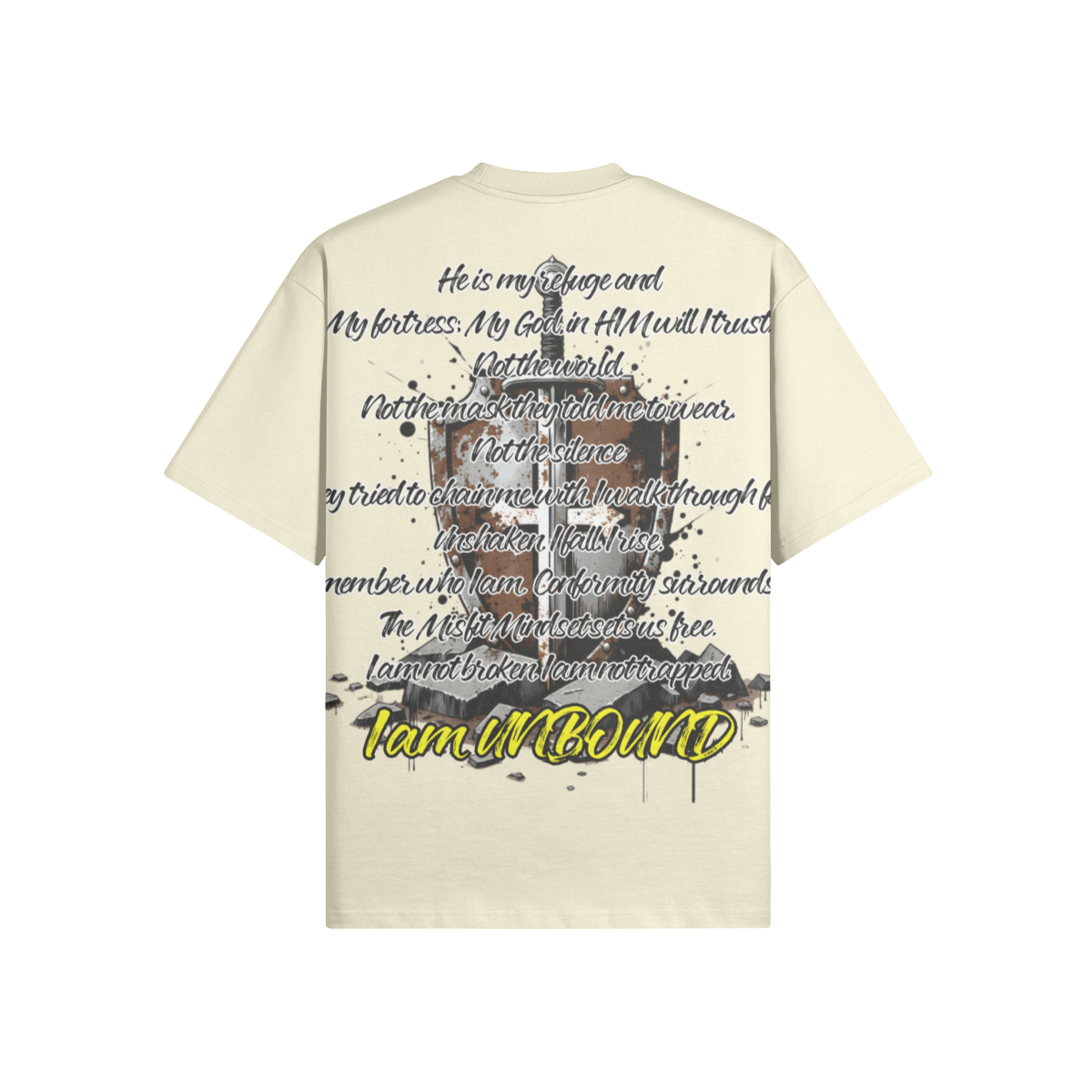 Misfit Mindset Unbound Tee - Gothic unbound design on black t-shirt